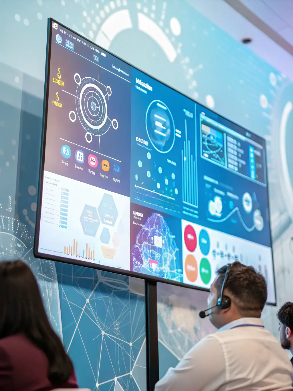 An image showing an AI voice agent handling a high volume of calls simultaneously, illustrating scalability and efficiency.