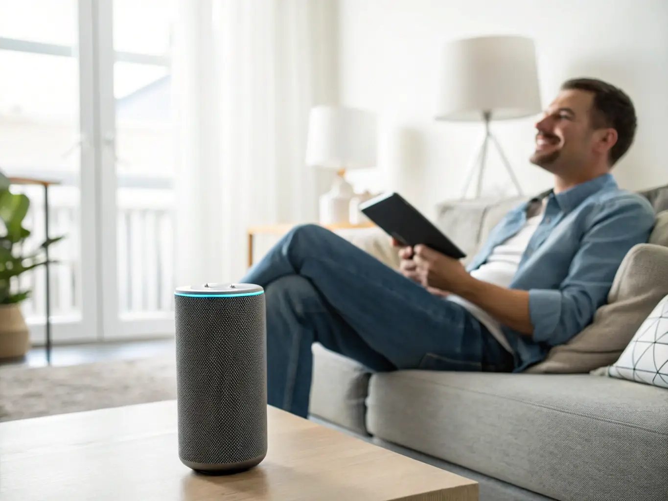 A futuristic image illustrating an AI voice agent providing personalized support to a customer, with visual elements highlighting data-driven insights and tailored recommendations.